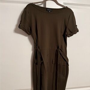 Chic Olive Midi Dress